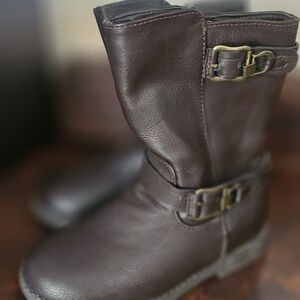 Kids Brown Faux Leather Baby Toddler  1.4.3 Girl Lil Keira BoNWOB Size ots  Sz 9